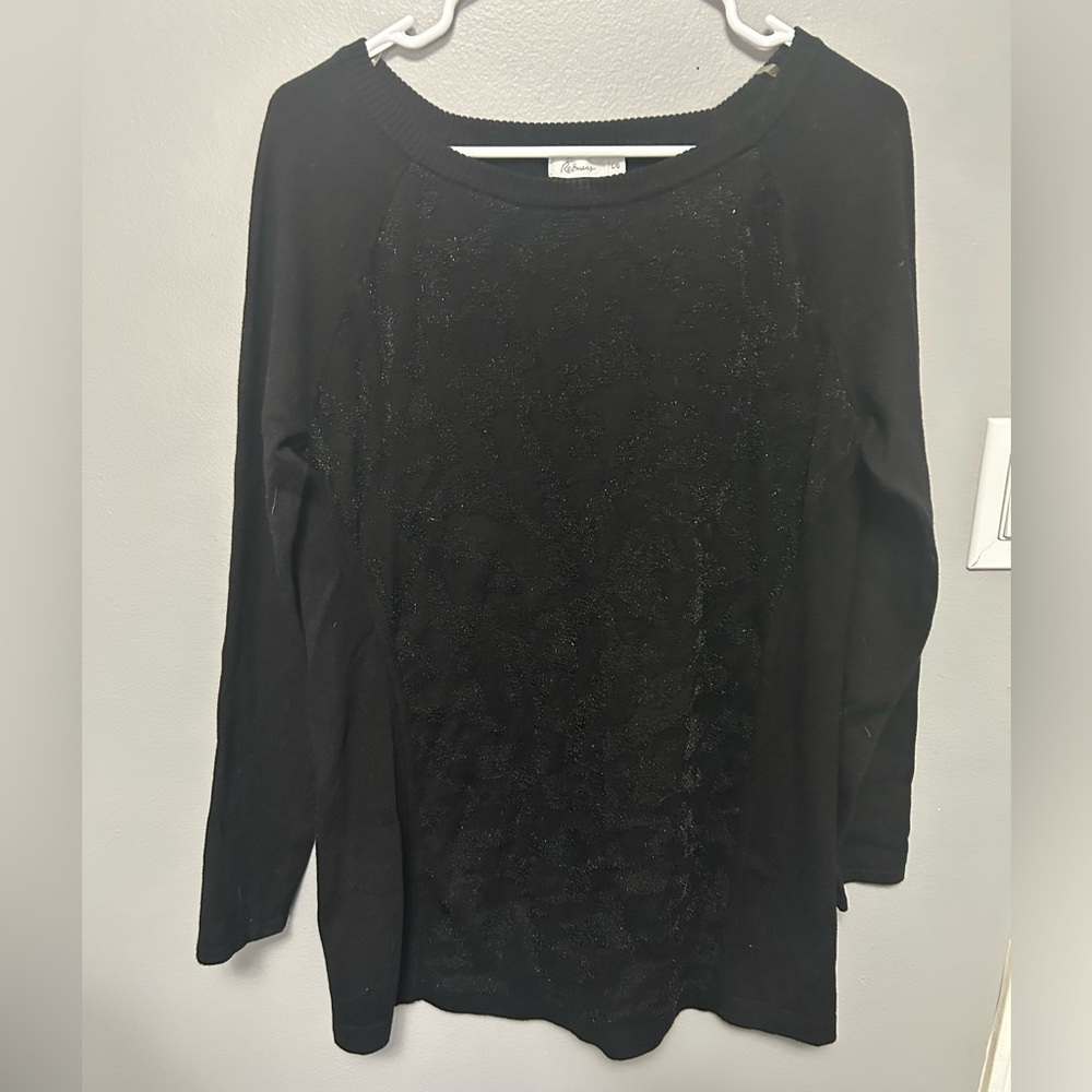 Reitmans Black Long Sleeve Sweater. Sz Lg